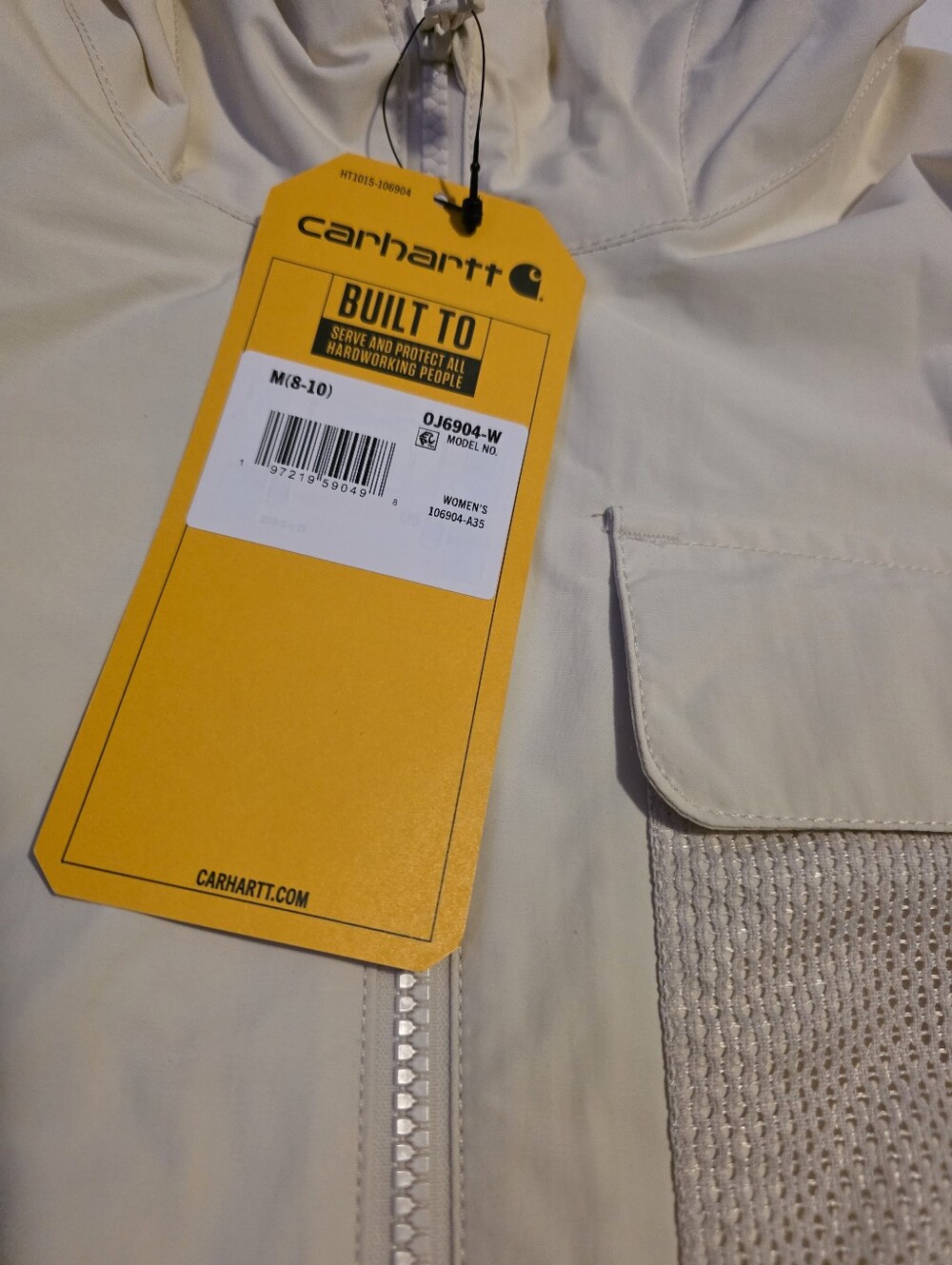 Carhartt Cream Storm Defender Light Weight Jacket - Picture 3 of 12